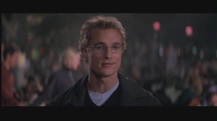 <p>Wire-rimmed glasses and floppy hair, Steve was the archetypal romcom love interest. For McConaughey this was the perfect way to build up to the romcom to end them all: How To Lose a Guy in 10 Days.</p>