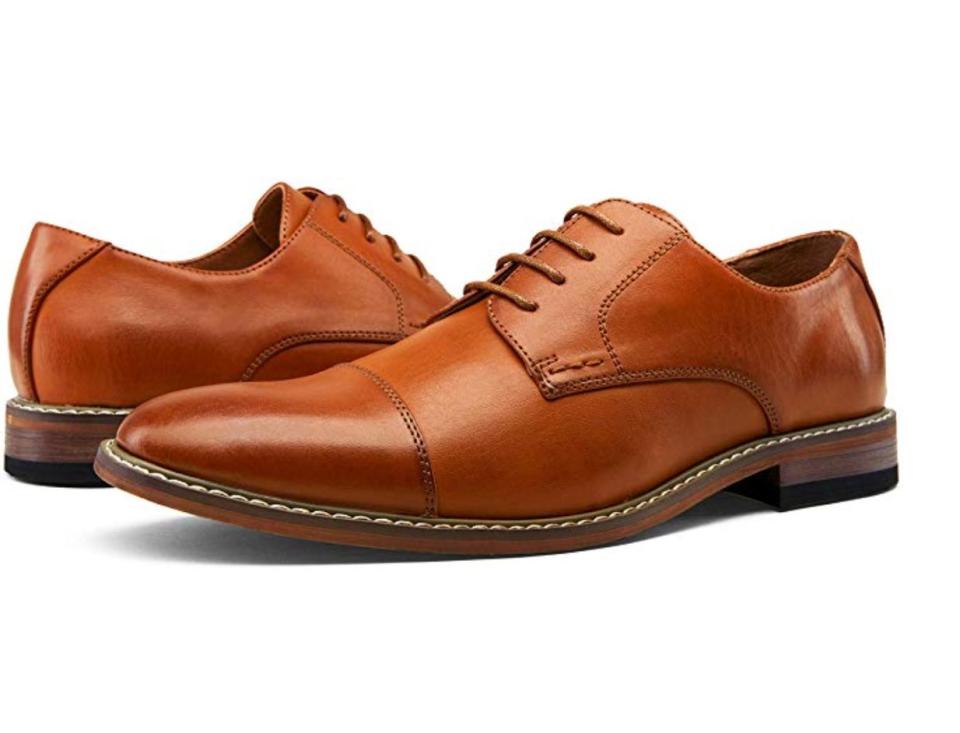 Complete his party look with these beautifully crafted <a href="https://amzn.to/35Al4DS" target="_blank" rel="noopener noreferrer">derby dress shoes</a>.&nbsp;They are high in quality and low in price. <a href="https://amzn.to/35Al4DS" target="_blank" rel="noopener noreferrer">Get them on Amazon</a>.