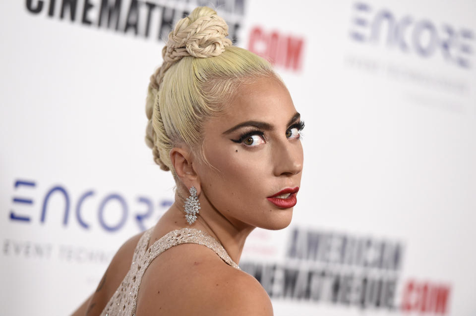 Lady Gaga arrives at the American Cinematheque Award ceremony, Nov. 29&nbsp;in Beverly Hills, California. In &ldquo;A Star Is Born,&rdquo; her character&rsquo;s record deal comes with a choreographer, backup dancers and a new look. (Photo: Jordan Strauss/Invision/AP)