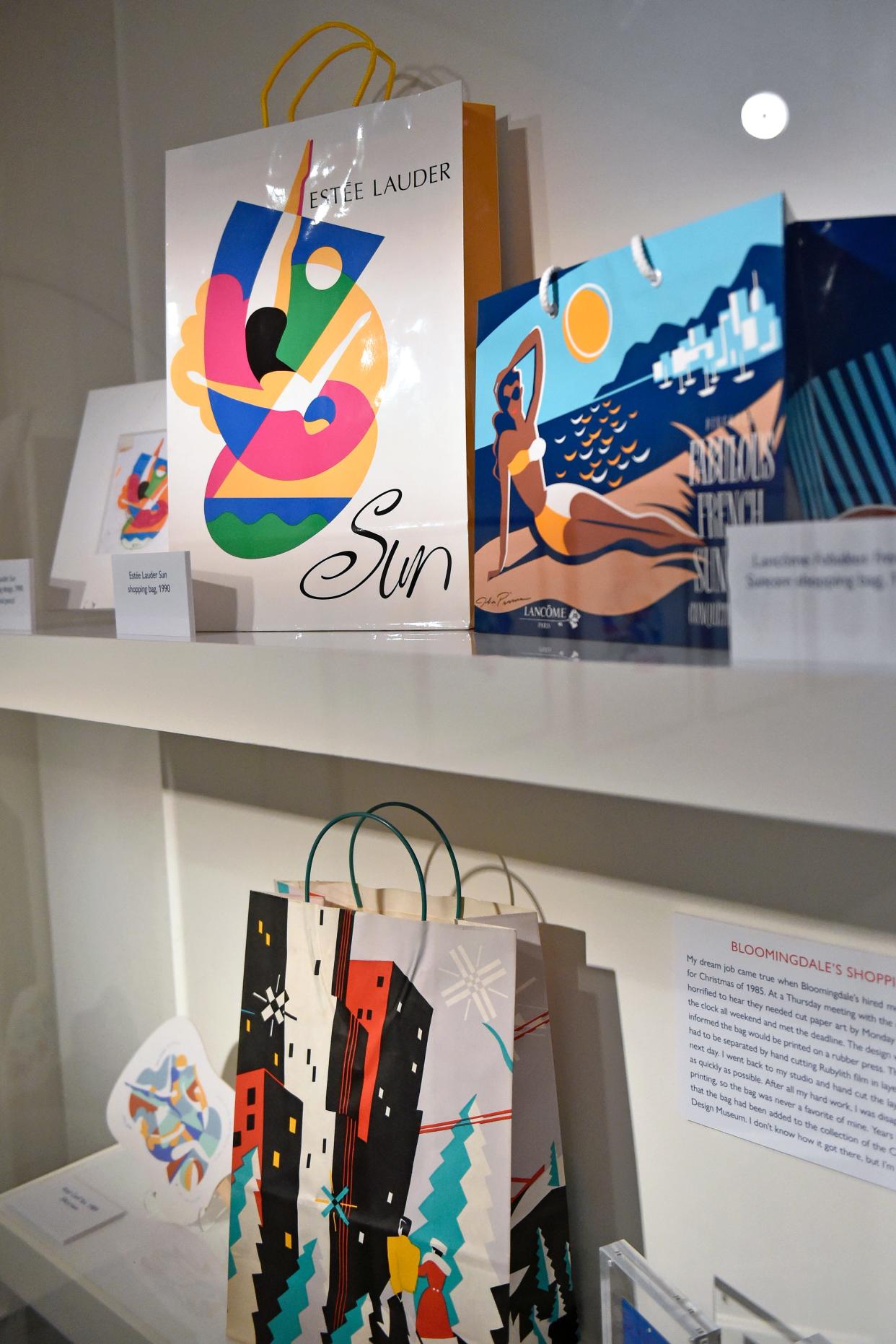 John Pirman made shopping bag designs for Bloomingdale's and Estée Lauder. "John Pirman: Diving into Nature" is now through September 17, 2023, at Selby Gardens' Downtown Sarasota Campus.