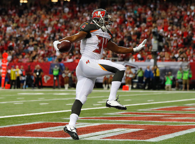 End zone frolics are no guarantee for Charles Sims this week against the visiting Rams. (Getty)