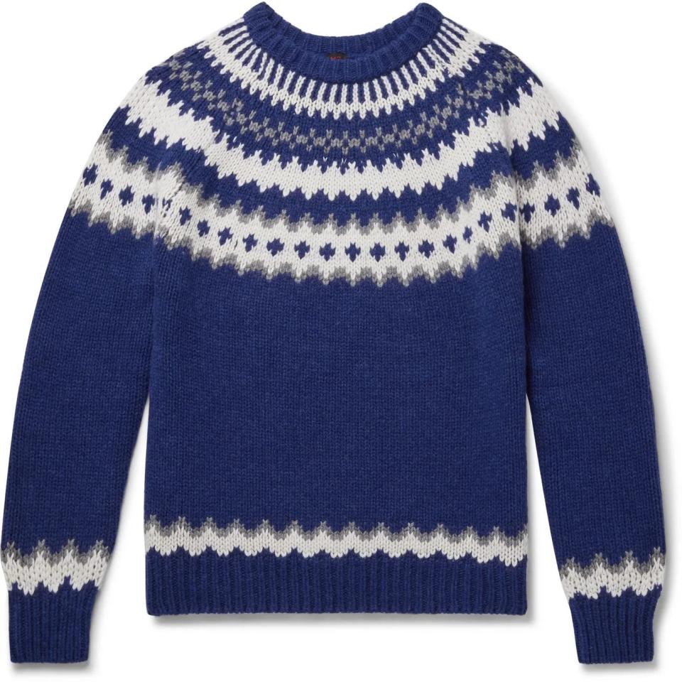 Slim-fit fair isle, £315, MP Massimo Piombo