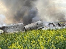 Tu-22M3 bomber on fire after crash-landing in Stavropol