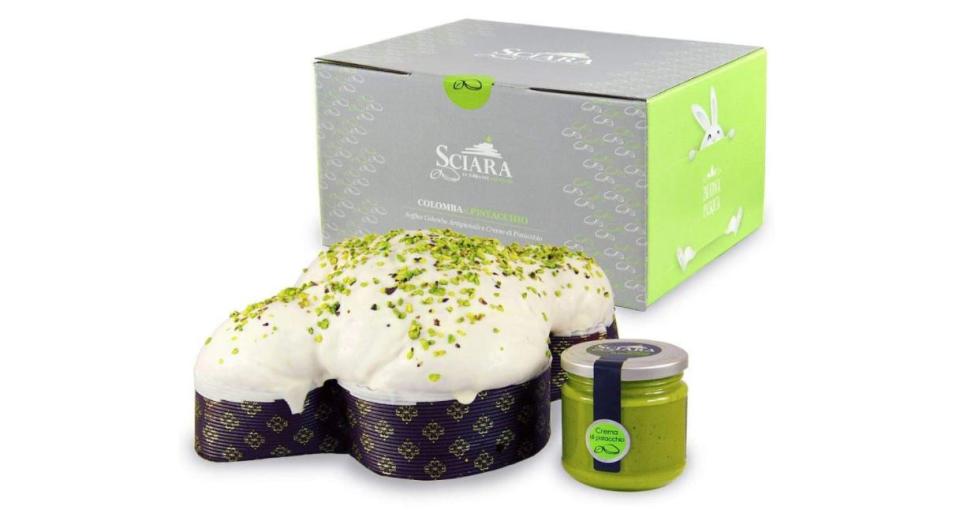 SCIARA - Colomba Artigianale al Pistacchio 750 grammi con Crema di Pistacchio vasetto 190 grammi