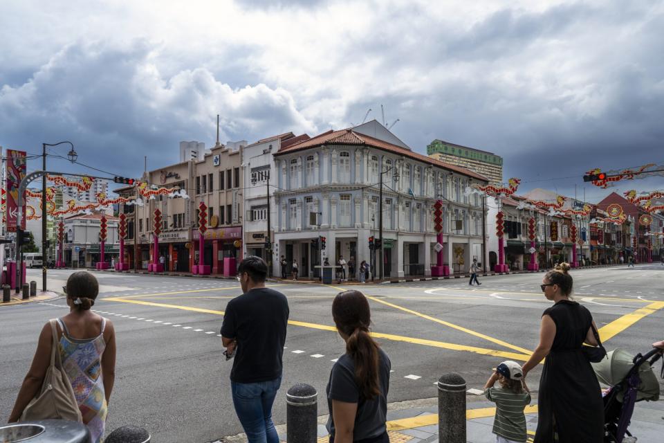 Shophouses on South Bridge Road in Singapore.