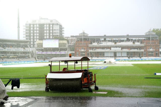 South Africa's charge was halted by the weather