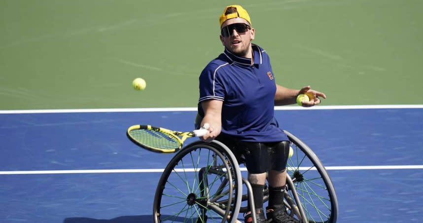 澳洲輪椅網球好手艾柯特，挑戰成為在單一賽季完成「年度金滿貫」紀錄的輪椅網球選手。（圖／美聯社）