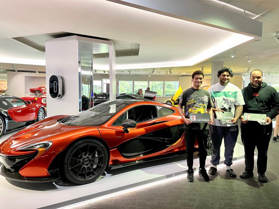 Michael Beard, Yurcel Paredes and Jose Rojas recently visited the Newport Car Museum after seeing a viral video about it on TikTok. The three made the drive from Patterson, New Jersey.