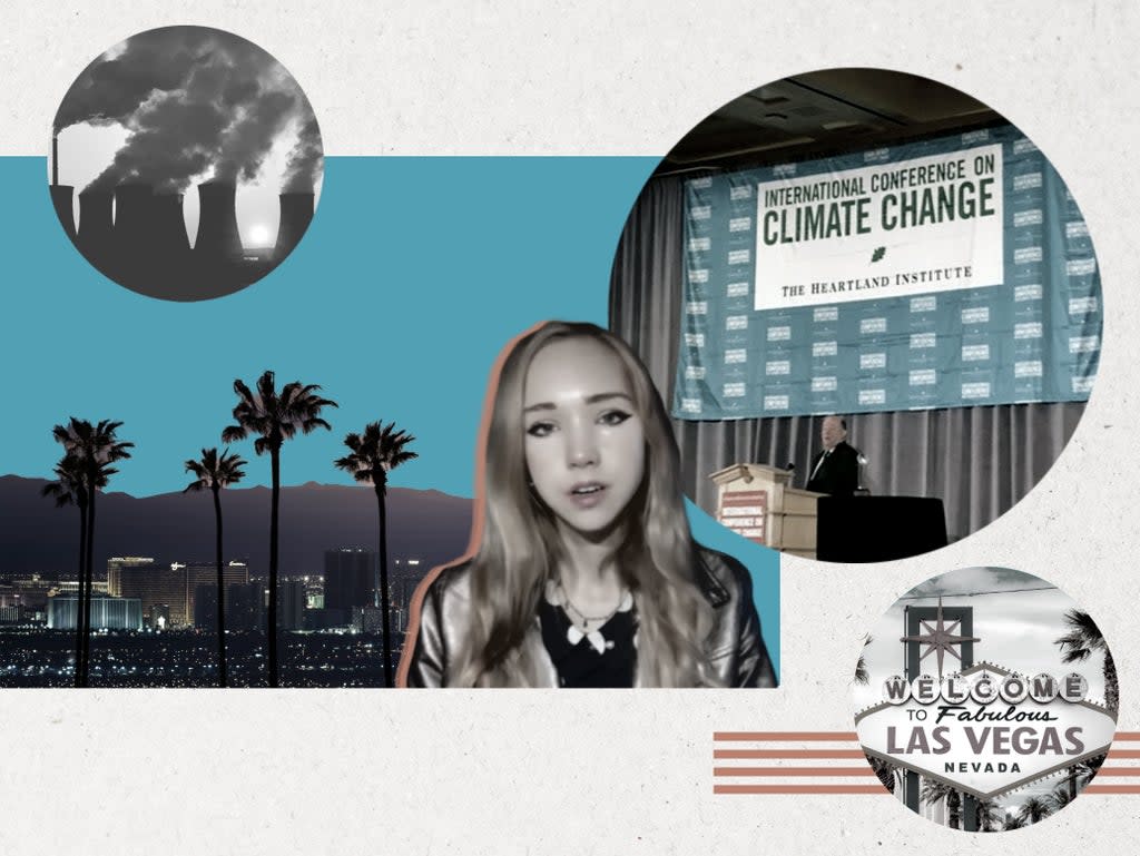 ‘It feels like a low-level, alt-right rally – which reaches its peak with a video appearance by Naomi Seibt, the young, blonde, German rock star of the climate-denial movement’  (iStock/The Independent)