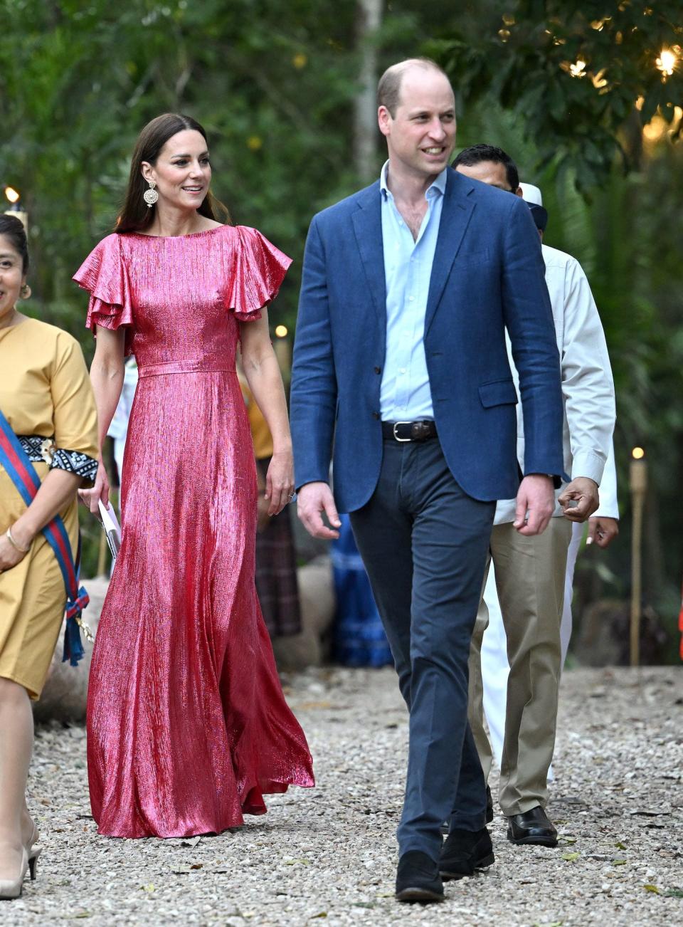 Kate Middleton and Prince William in Cahal Pech, Belize, on March 21, 2022.