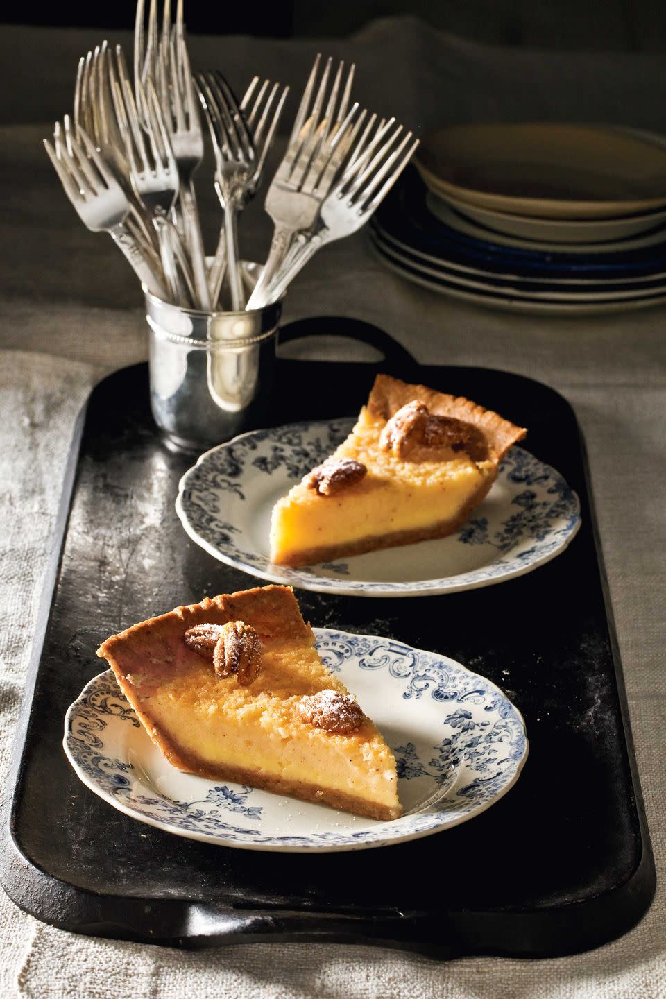 Buttermilk Pie with Pecan Crust