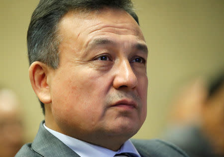 Dolkun Isa, President of the World Uyghur Congress attends an event concerning China ahead of the Human Rights Council review in Geneva, Switzerland, November 2, 2018. Picture taken November 2, 2018. REUTERS/Denis Balibouse