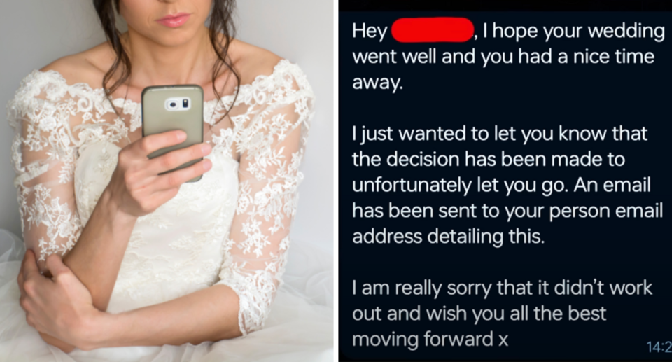 Bride text messages