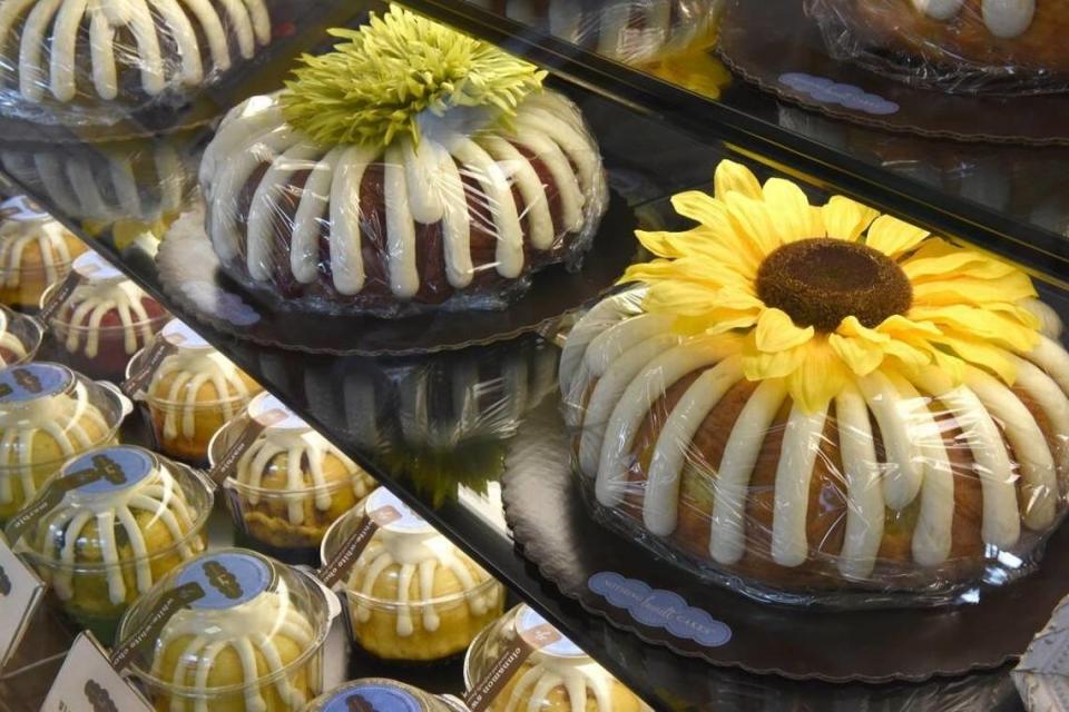 Cakes in a display case are pictured at Nothing Bundt Cakes on Thursday morning, Aug. 18, 2016, in Modesto, Calif.