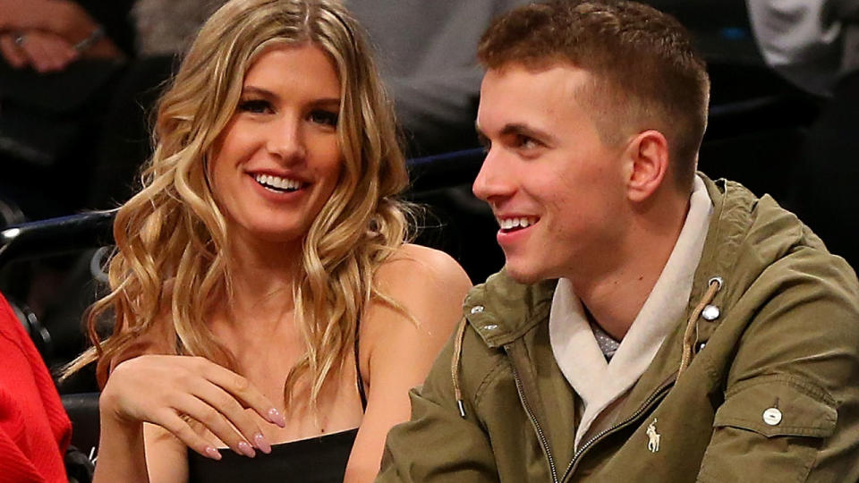 Genie Bouchard and John Goehrke on their very first date. (Photo by Mike Stobe/Getty Images)