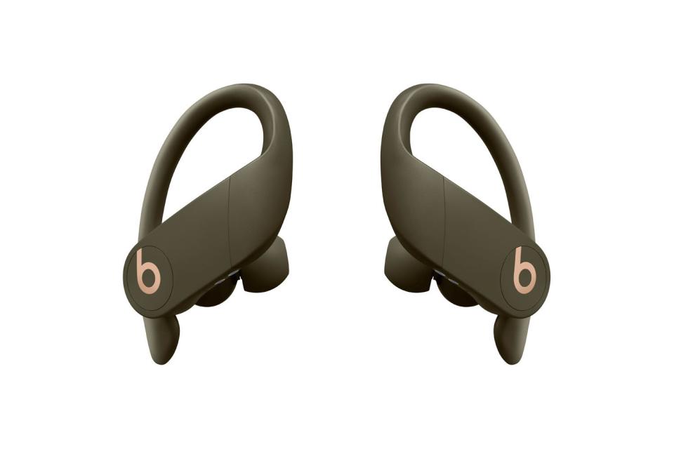 Beats' new Powerbeats Pro come in four colours: Moss (pictured here), Ivory, Black and Navy (Beats / Apple)