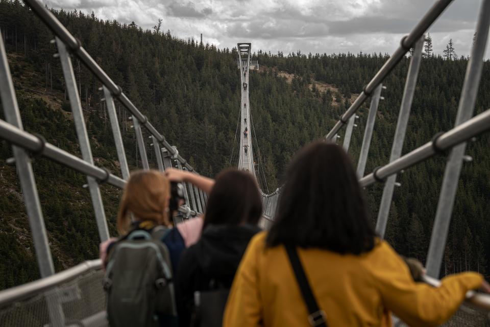 Sky Bridge 721 in the Czech Republic, the world's longest pedestrian suspension bridge