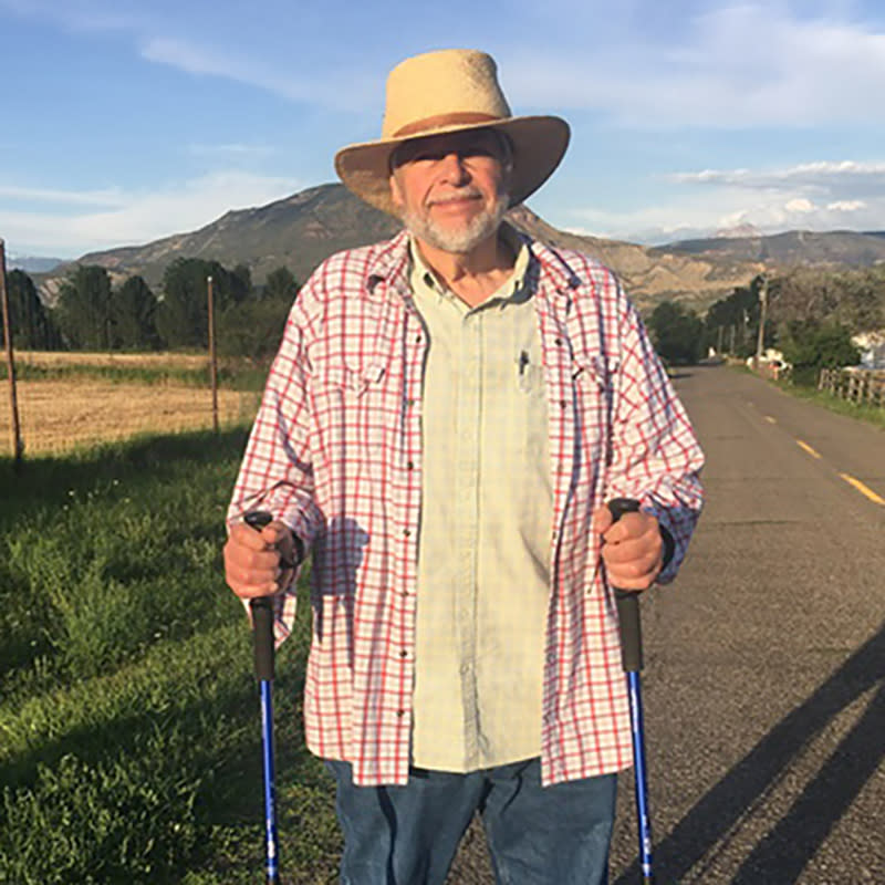 John VanDenBerg on his farm walking in May 2019. (Courtesy John VanDenBerg)