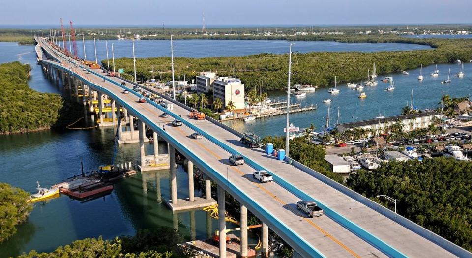 This is the newest Keys bridge, the Jewfish Creek Bridge that replaced an older one in Key Largo. It’s at the southern end of the 18 Mile Stretch connecting the Keys to the mainland and was dedicated on May 22, 2008.