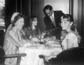 <p>Farrow at lunch with her mother and younger sister in New York City. The actress was getting lots of press attention as her relationship with Sinatra unfolded. </p>