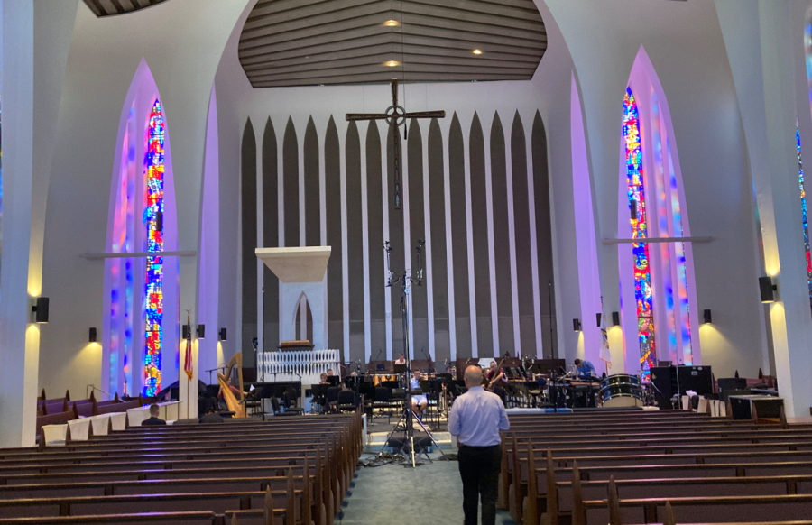 The National Presbyterian Church in Washington, D.C., where the new work was recorded in September 2023.