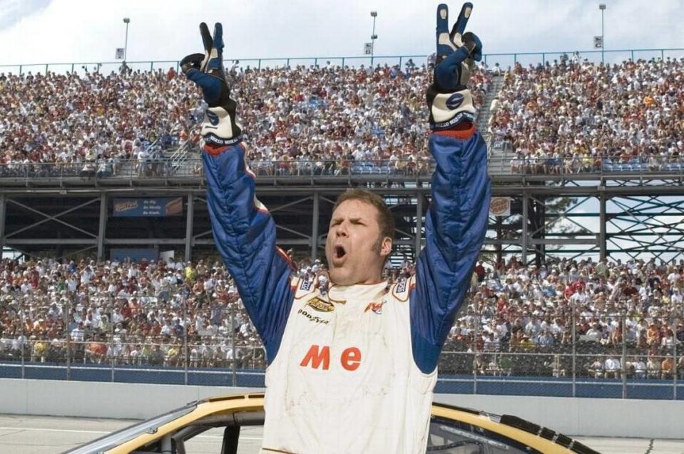 Will Ferrell in “Talladega Nights: The Ballad of Ricky Bobby.” A Lake Norman mansion for sale hosted a famous Hollywood dinner scene from the movie.