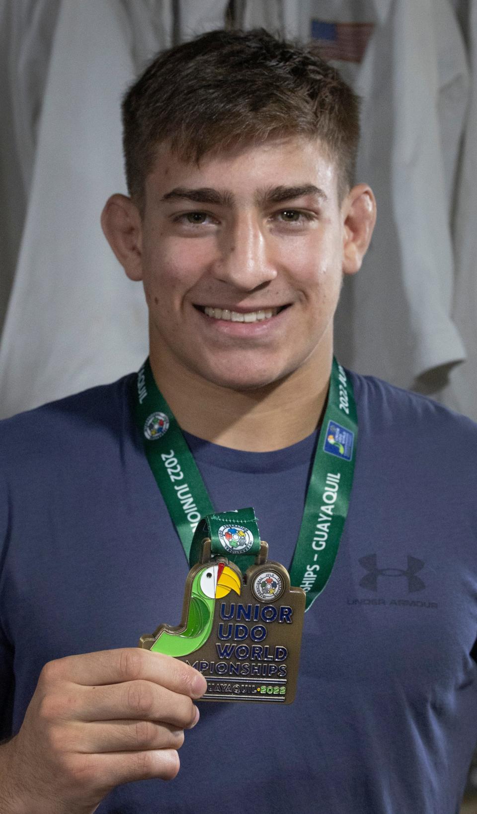 Jack Yonezuka, 19, is the first American in 30 years to earn a medal in the junior world championships. The Yonezuka family, who are all outstanding in Judo, at their West Long Branch home on August 30, 2022.