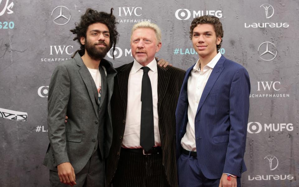 With his eldest sons Noah (left) and Elias at a sports awards ceremony in Berlin, 2020 - Andreas Rentz