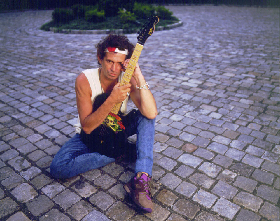 Keith Richards at his home in 1992 in Connecticut (Photo by Paul Natkin/WireImage)