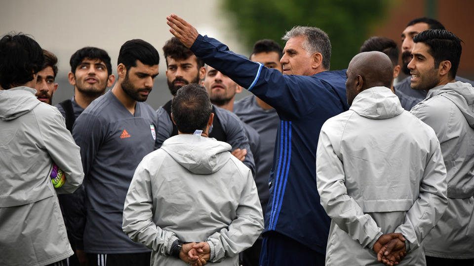 Queiroz is furious with Nike for not supplying his Iran side with boots. Pic: Getty