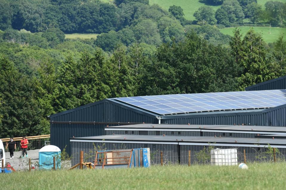 Rook Row Farm in Mathon, near Malvern where there have been 73 positive cases of coronavirus confirmed: PA