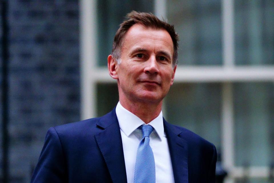 Jeremy Hunt is due to deliver the Autumn Statement on the nation’s finances later this month (Victoria Jones/PA) (PA Wire)