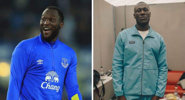 Lukaku und der Rapper (Getty Images/Facebook)