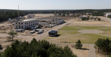 A general view of the construction site of the Lithuanian army training facilities for urban warfare in Pabrade, Lithuania, April 28, 2016. REUTERS/Ints Kalnins