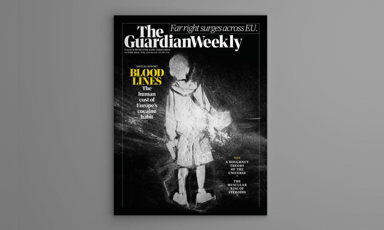 <span>The cover of the 14 June edition of Guardian Weekly.</span><span>Illustration: Carl Godfrey/Guardian Weekly</span>