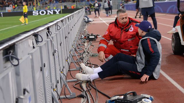 The youngster was okay. Image: Getty