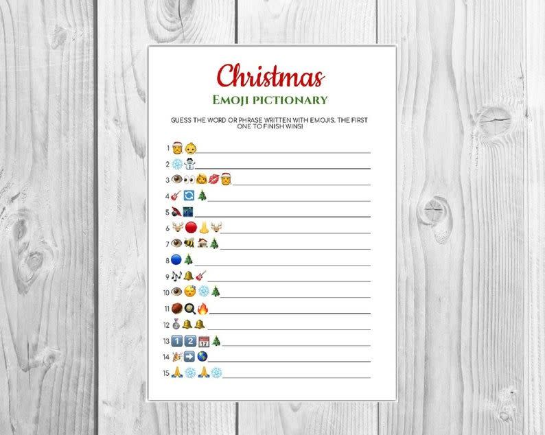 14) Christmas Song Emoji Pictionary