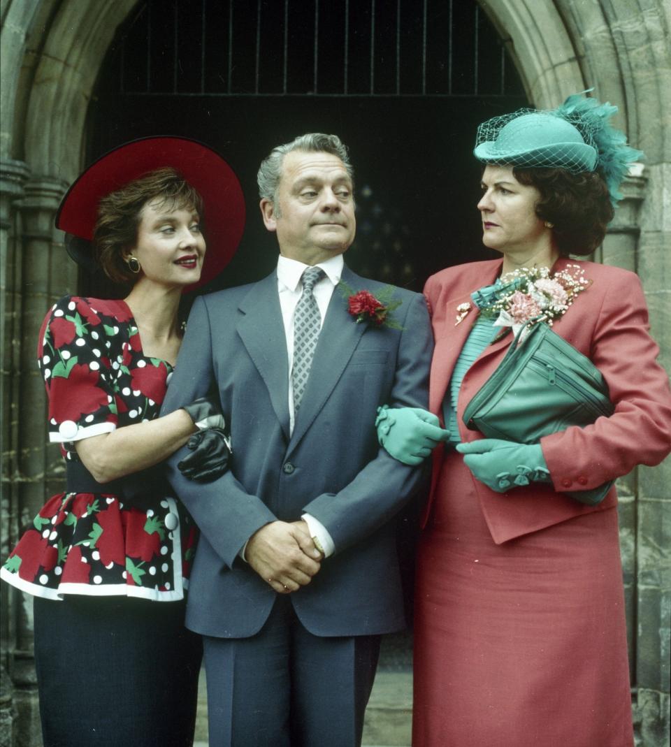 Nicola Pagett, David Jason and Gwen Taylor in A Bit of a Do, a comedy from Yorkshire Television, 1989 - ITV/Shutterstock