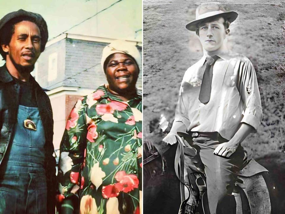 <p>Bob Marley instagram</p> Left: Bob Marley and his mother Cedella Booker. Right: Bob Marley