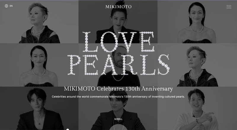 MIKIMOTO官網已經發布《LOVE PEARLS》特製網頁。（翻攝自MIKIMOTO官網）