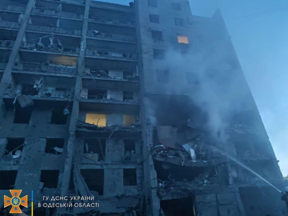 At least 18 people were killed in a missile strike on an apartment building in Ukraine’s Odesa region, authorities said.