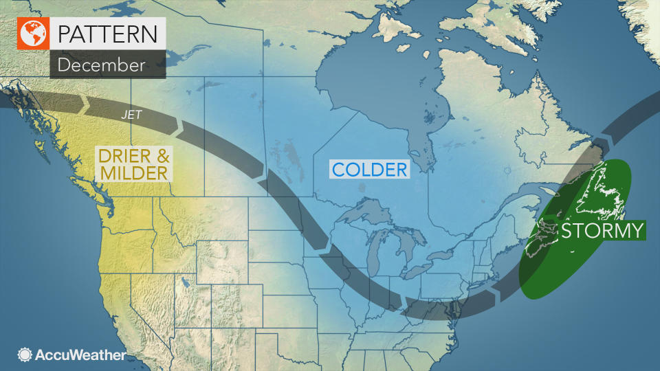 Weather pattern December across Canada/AccuWeather