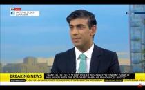 <p>Rishi Sunak hinted on Sunday that he may announce and extension to the furlough scheme this week</p> (Sky News)