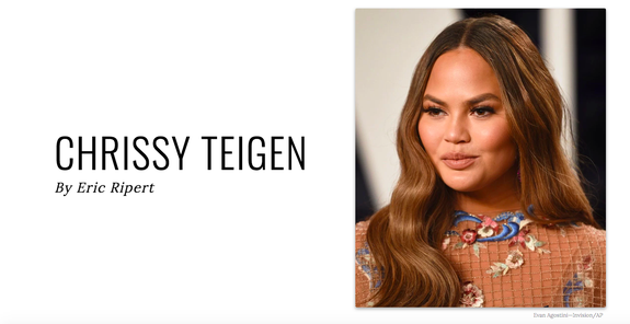 Chrissy Teigen's Time 100 profile.