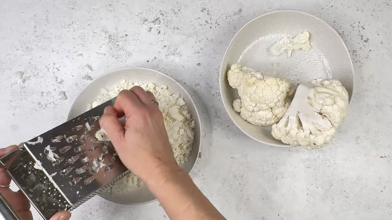 Grating cauliflower