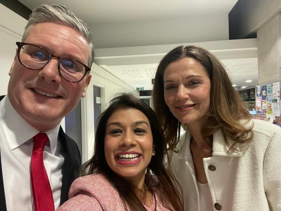 Labour MP Tulip Siddiq pictured with Sir Keir Starmer and his wife (Tulip Siddiq)