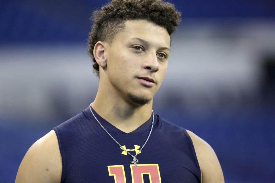 Pat Mahomes II is glad he and his friends are OK after a recent robbery attempt. (AP)