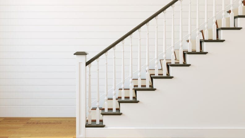 Use light paint colors or add higher wattage bulbs to make it easier for seniors to navigate a staircase.