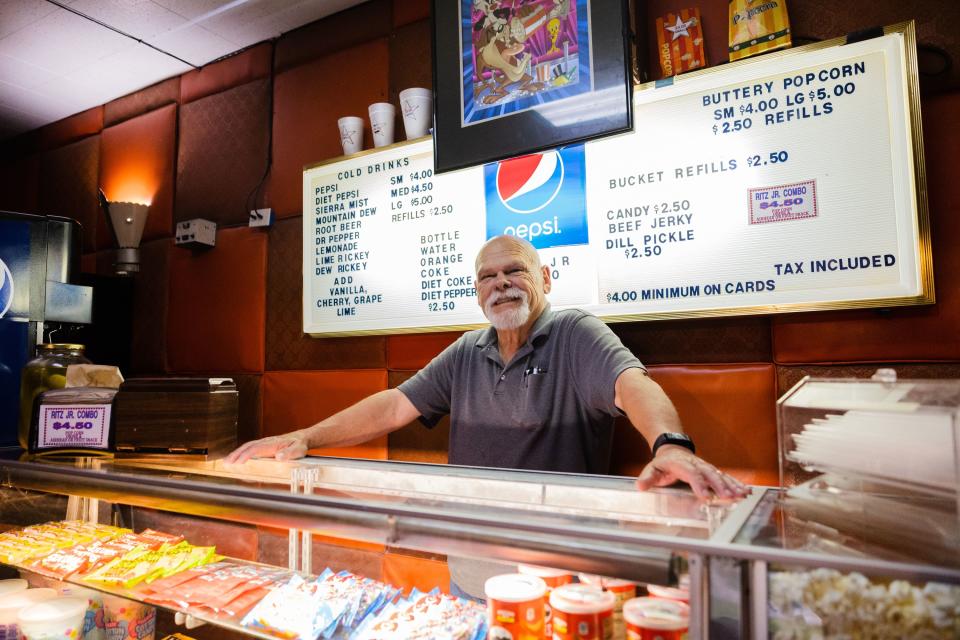 Alan Bradshaw, owner of the Ritz Theater, poses for a portrait at the Ritz Theater in Tooele on June 9, 2023. | Ryan Sun, Deseret News