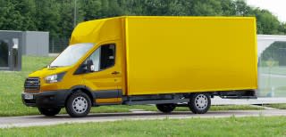 Electric mail delivery van based on Ford Transit chassis, by Deutsche Post StreetScooter with Ford